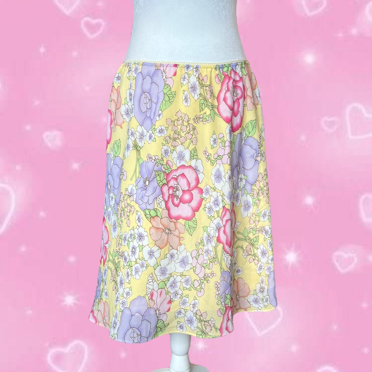 Pink purple yellow skirt hotsell