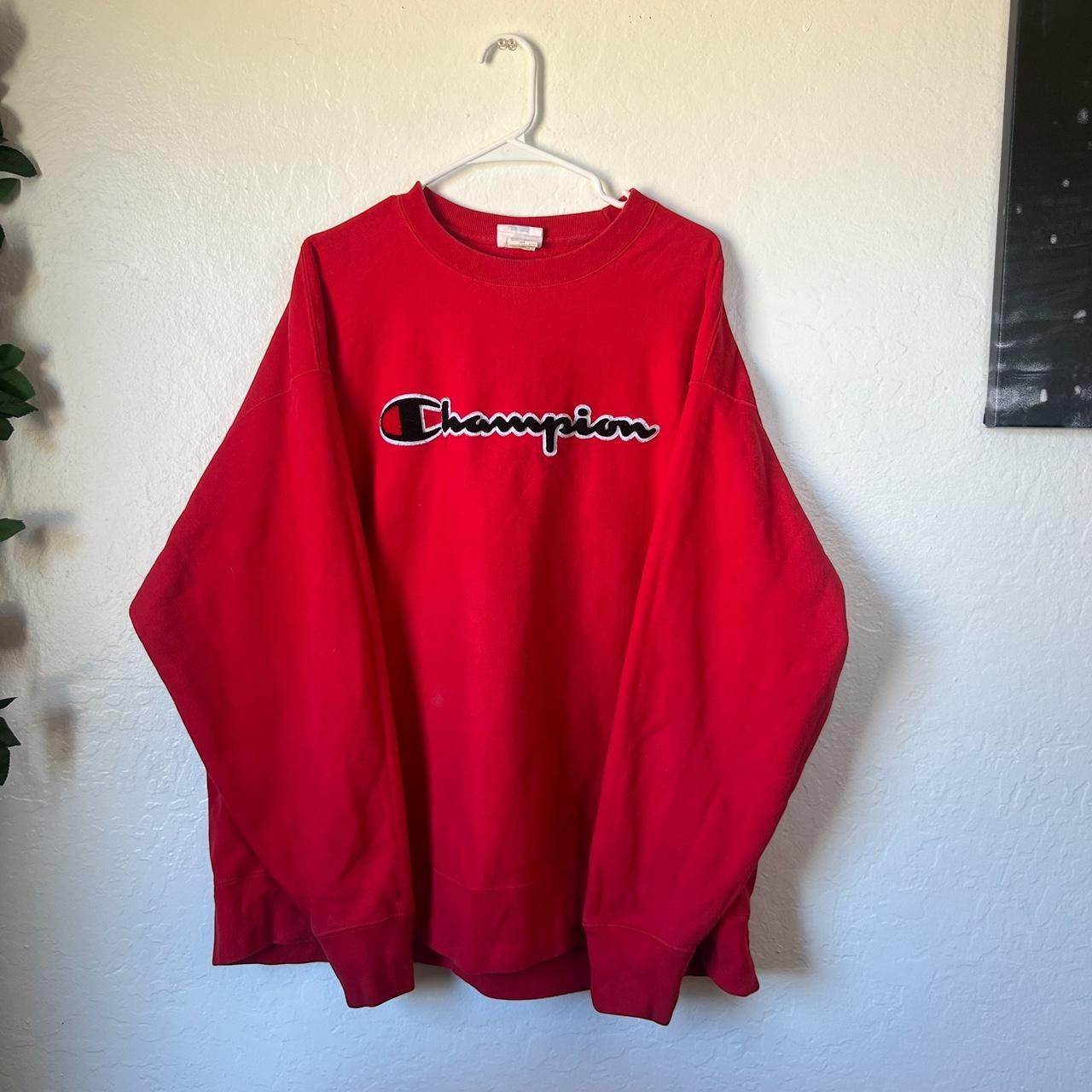 Oversized champion crewneck best sale