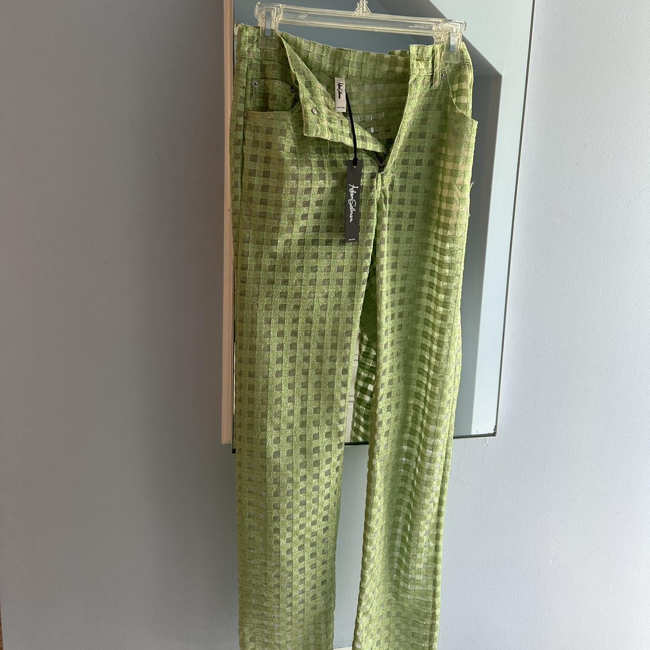 Adam Selman Women's Green Trousers (3)