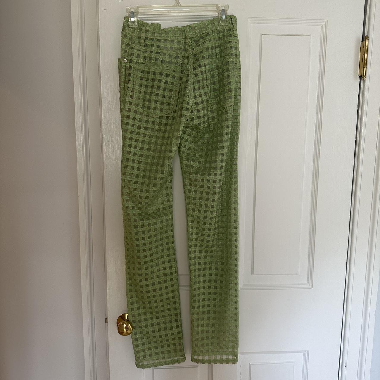 Adam Selman Women's Green Trousers (4)