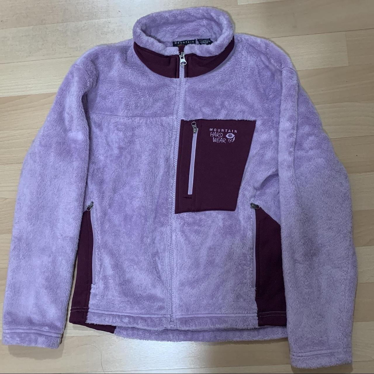 mountain hardwear fleece kids jacket has some wear... Depop