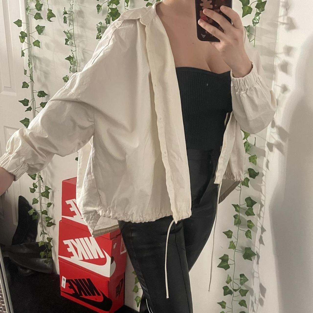 Zara Women's White Jacket Depop