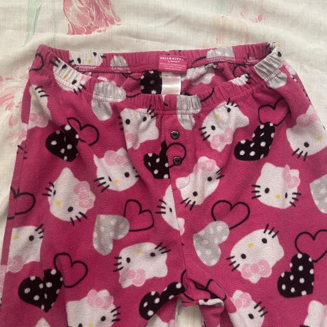 hello kitty pajama pants adorable hot pink Hello... - Depop