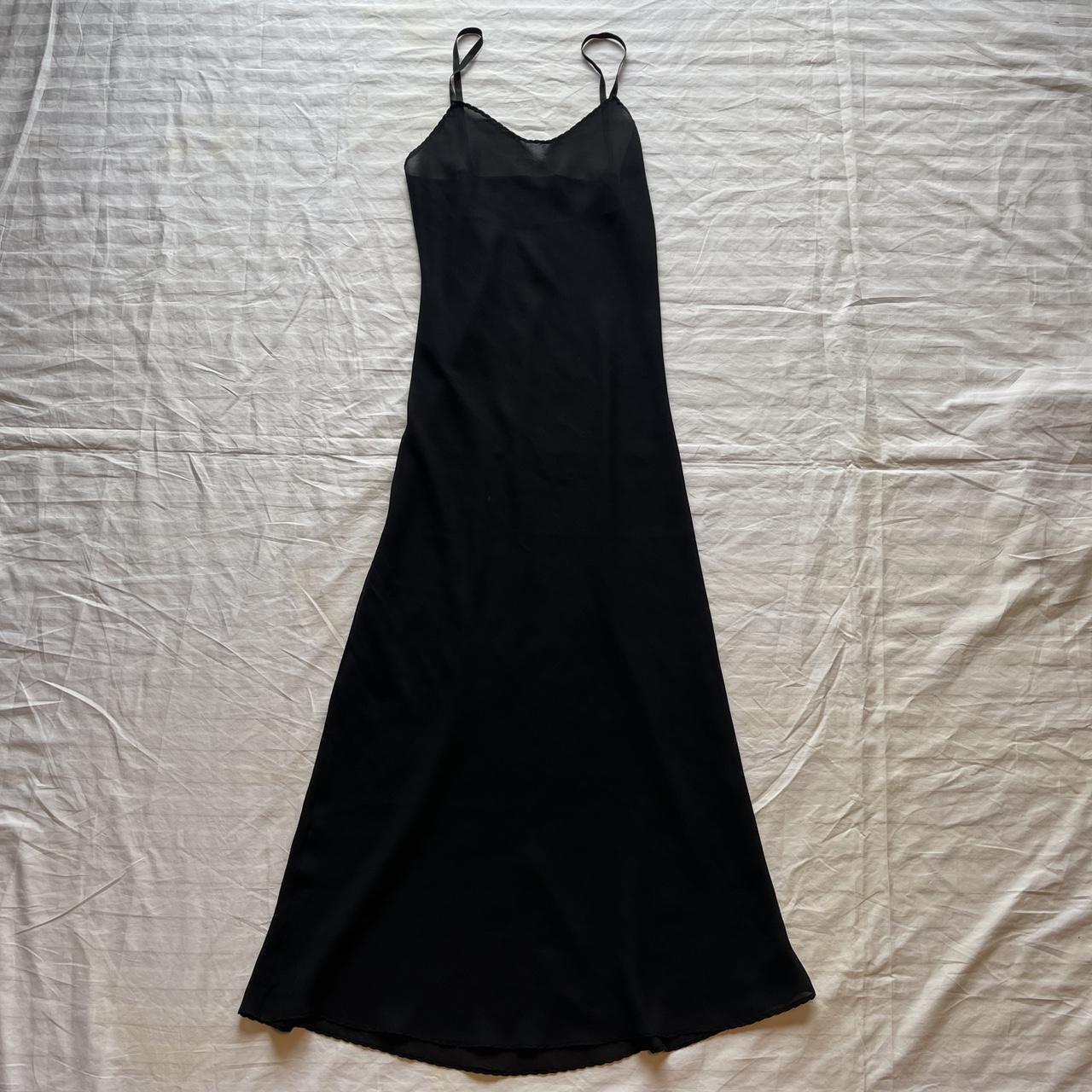 Black long slip dress So cute size small/medium,... - Depop