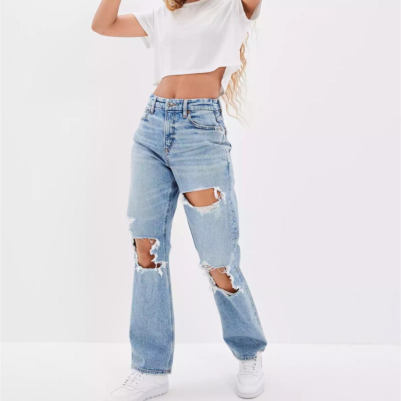American Eagle Women's Blue Jeans Depop