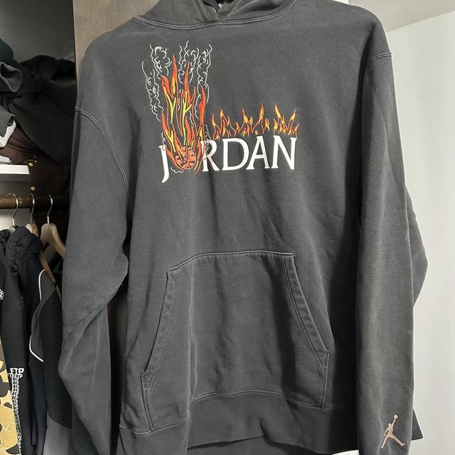 Mj travis scott shop fleece hoodie black