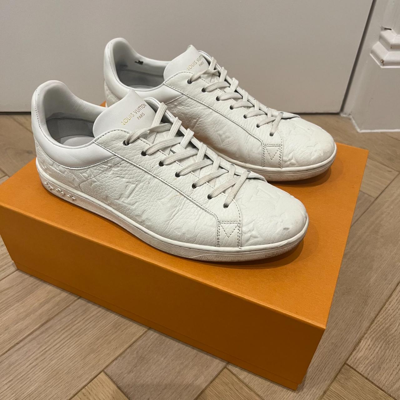 Louis Vuitton Luxembourg Sneaker - White Embossed LV | Depop
