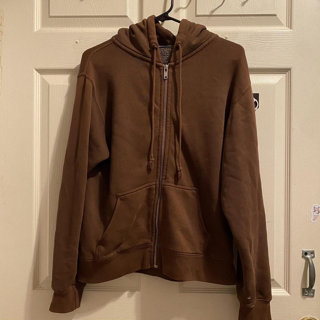 Brandy melville brown christy hoodie Regular... Depop