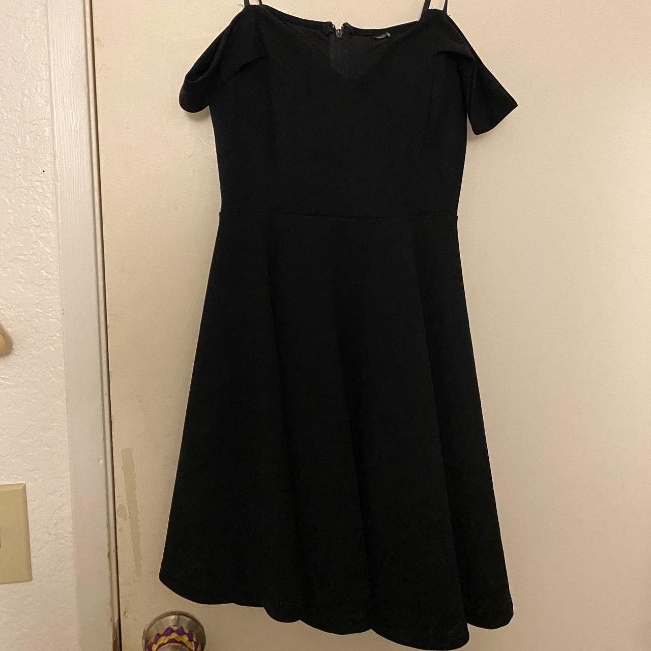 black off the shoulder hoco dress Size: S - Depop