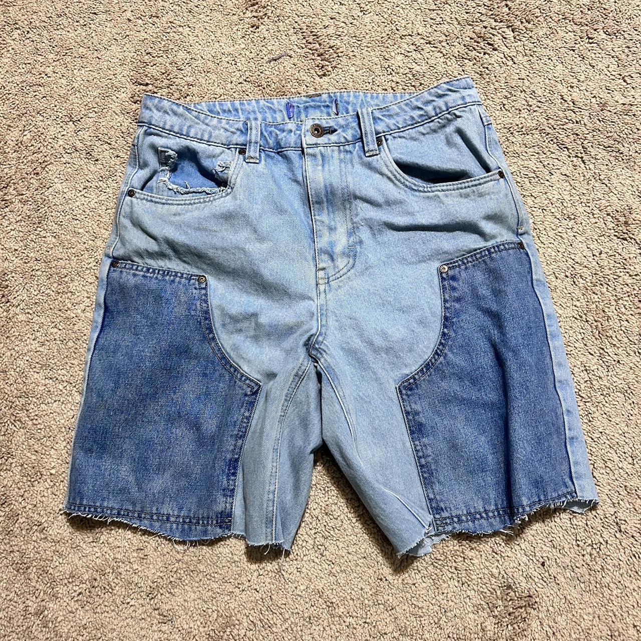 Empyre Double knee jort Size 34 Cropped to be... - Depop