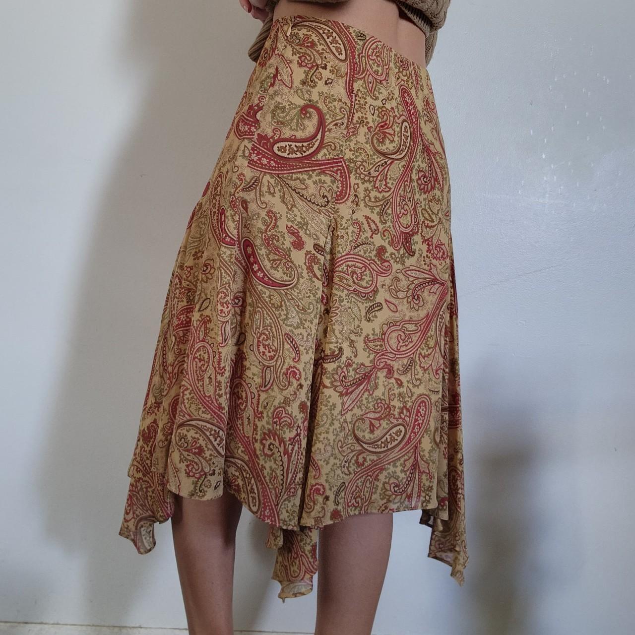 Evan Picone Women's Tan and Burgundy Skirt (3)