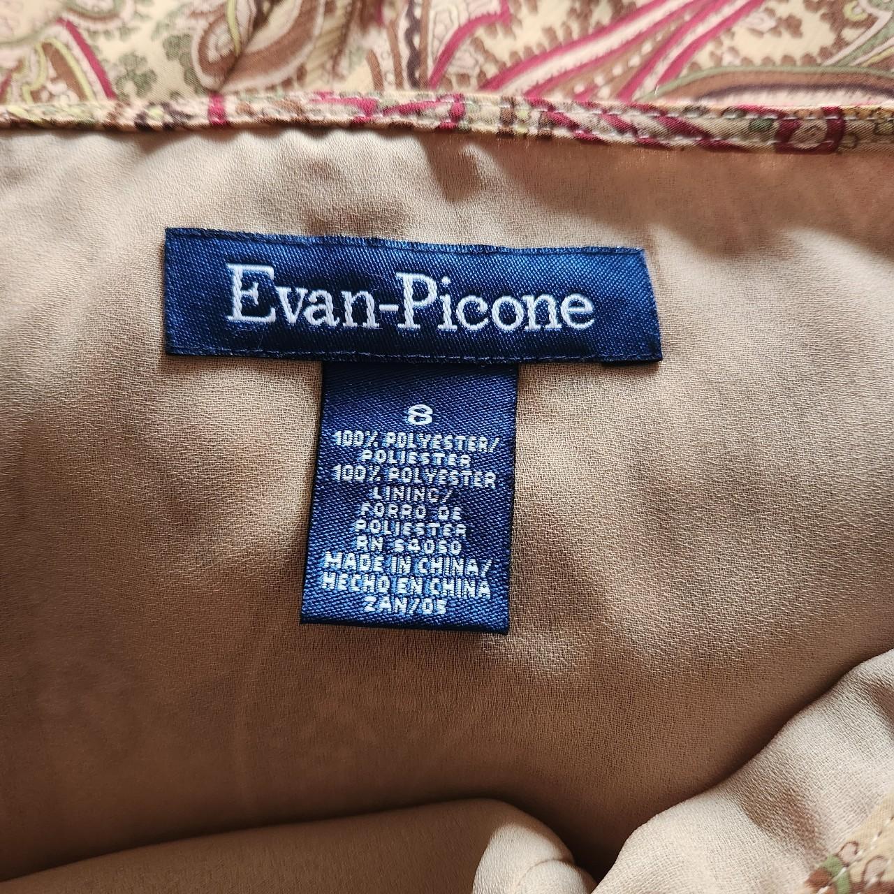 Evan Picone Women's Tan and Burgundy Skirt (4)