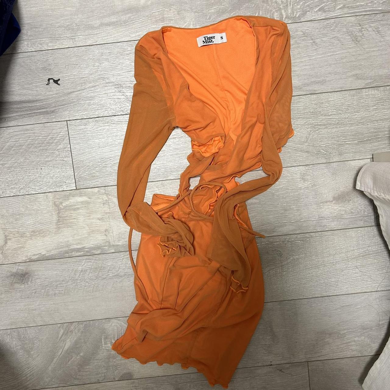 🧡 TIGER MIST ORANGE SUNNIE DRESS SIZE SMALL 🧡 Depop