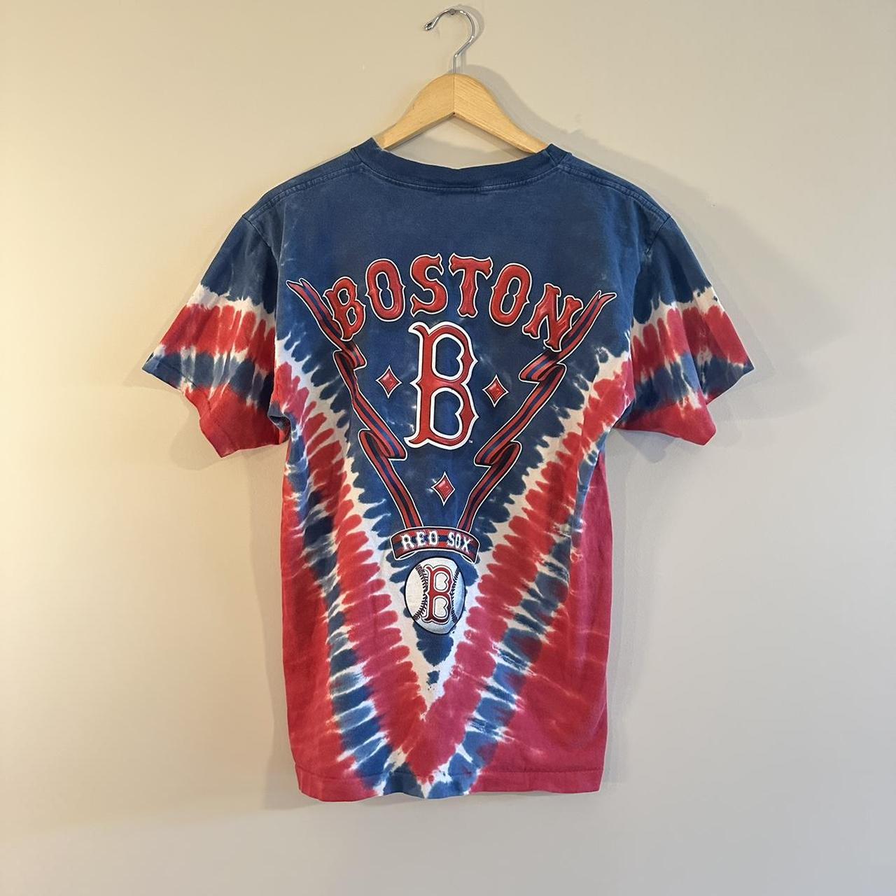 Boston Red Sox Tie Dye Double Sided Shirt Size - Depop