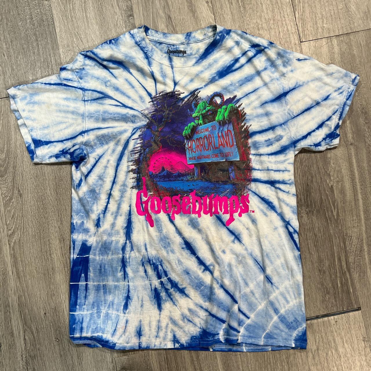 Goosebumps tie-dyed shirt SIZE LARGE Tags : 80s... - Depop