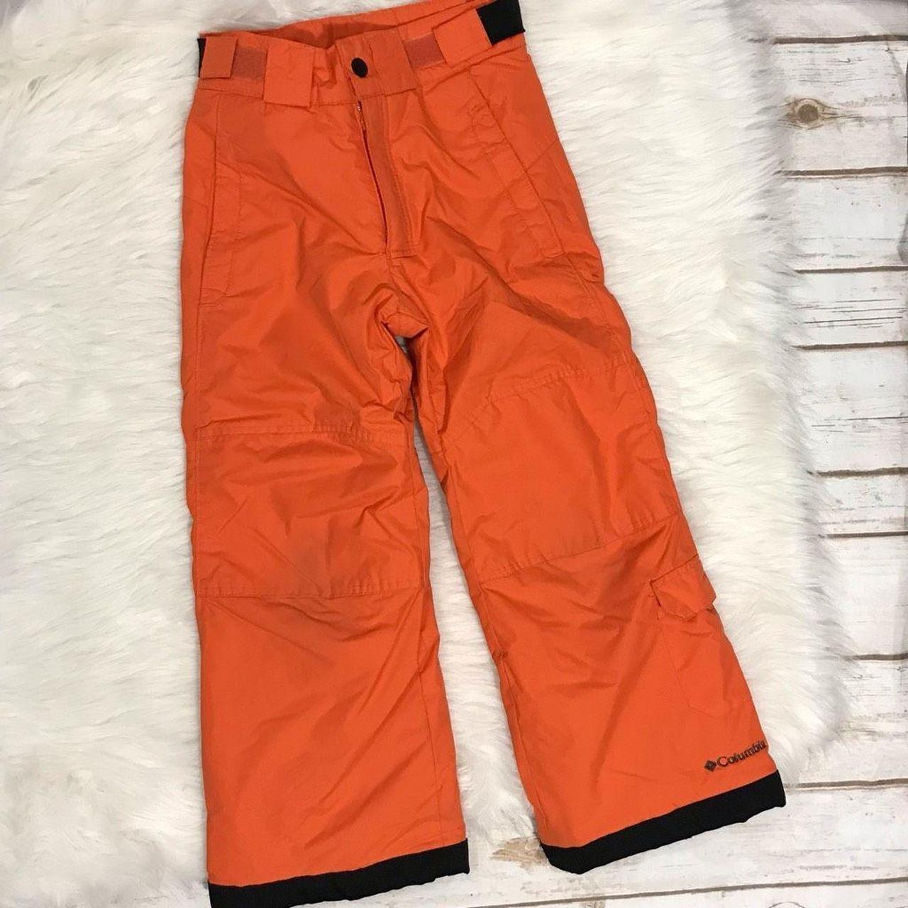 Columbia boys snowpants Omnishield size 6/7 Orange... - Depop