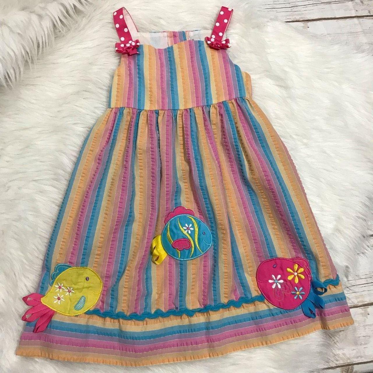 Girls Emily Rose seersucker striped summer dress. Depop