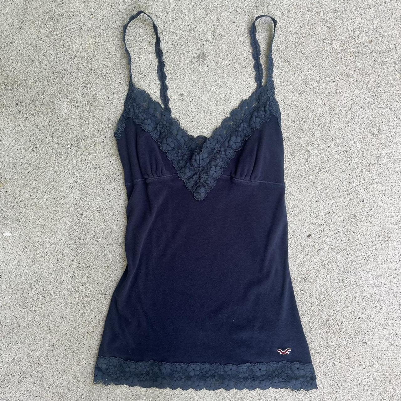 Hollister 2000s navy lace cami tank retailer