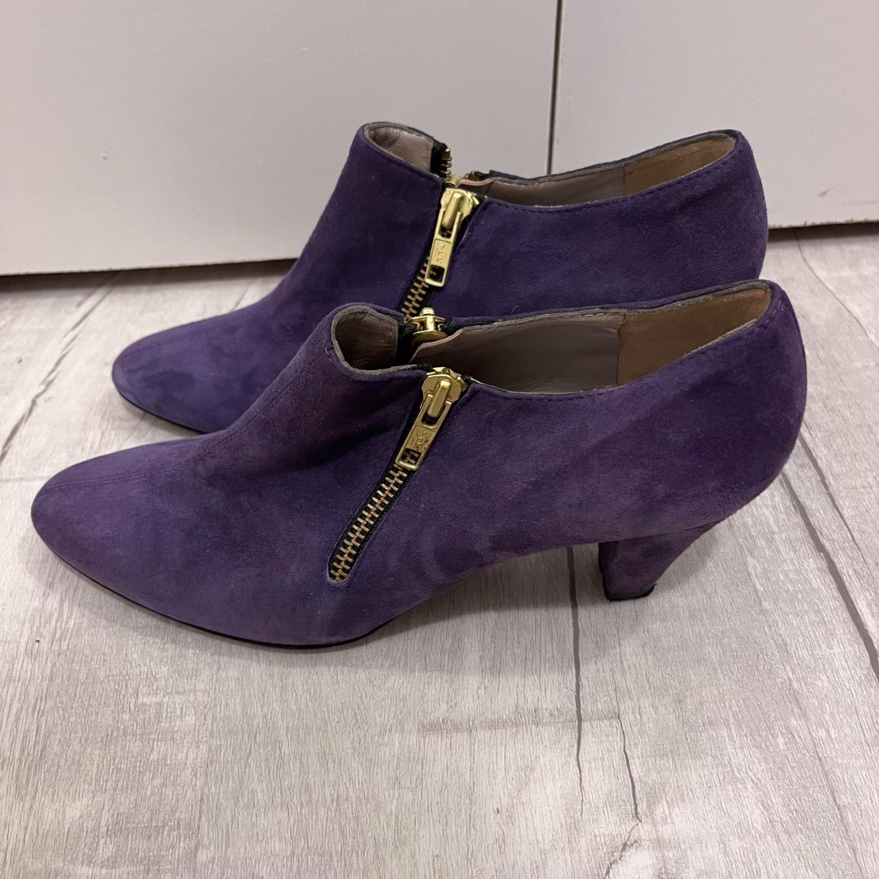 purple suede leather vero cuoio ankle booties with. Depop