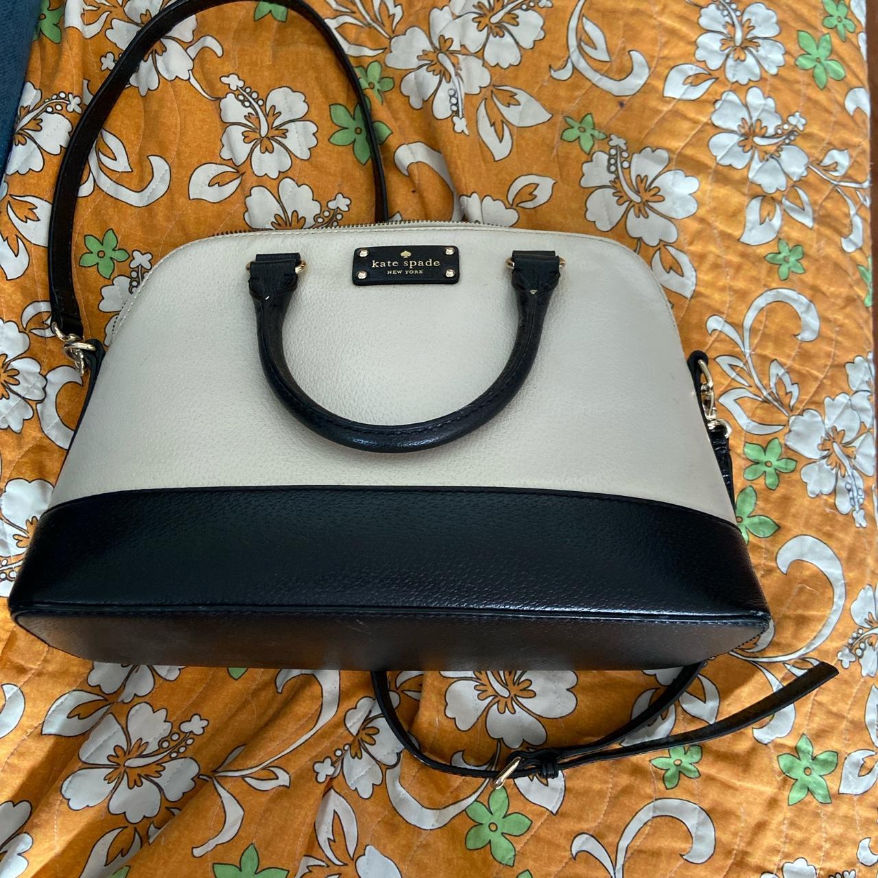 Kate Spade purse shoulder bag cream Black bow polka - Depop