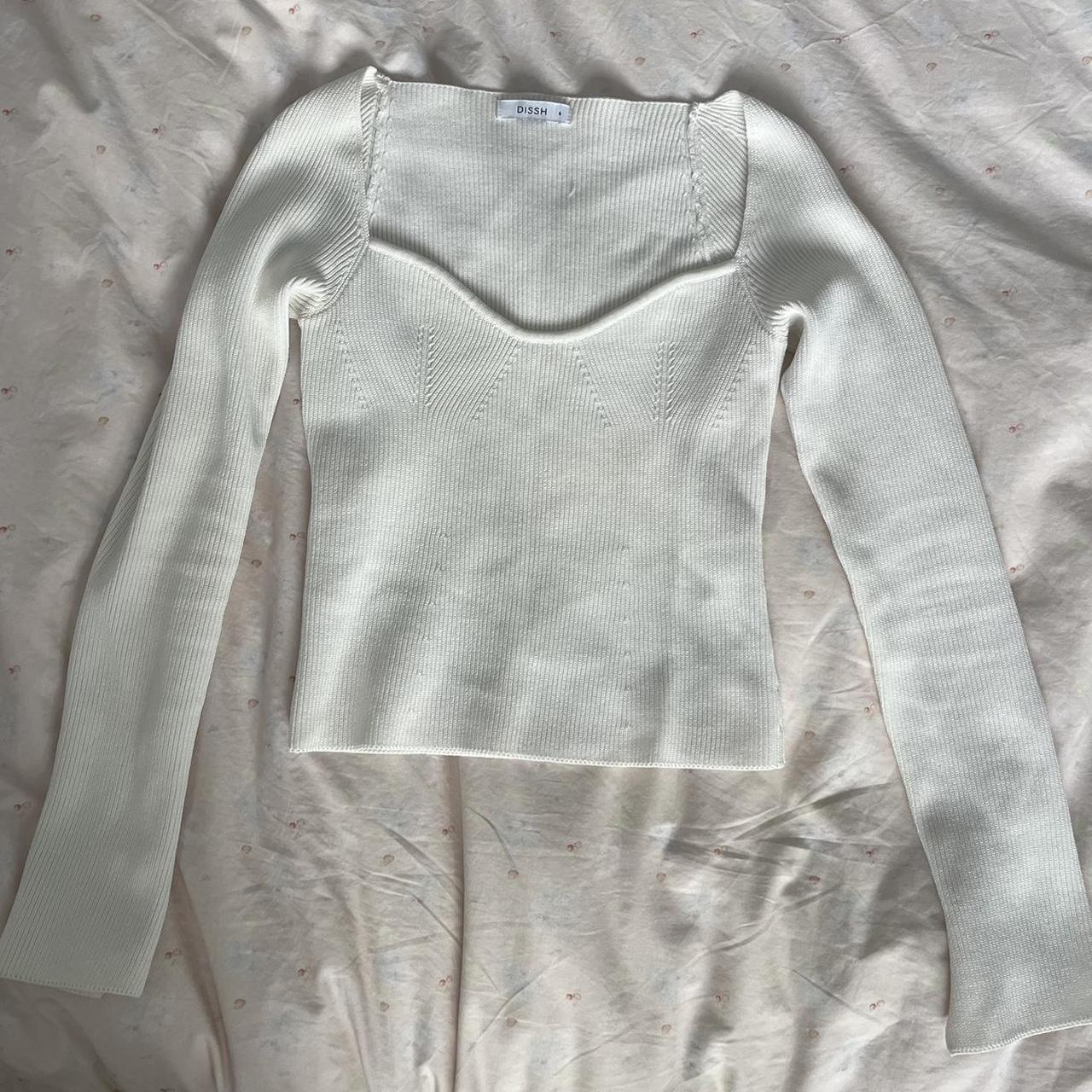 Dissh Long Sleeve Ribbed Material Size 6 - Depop