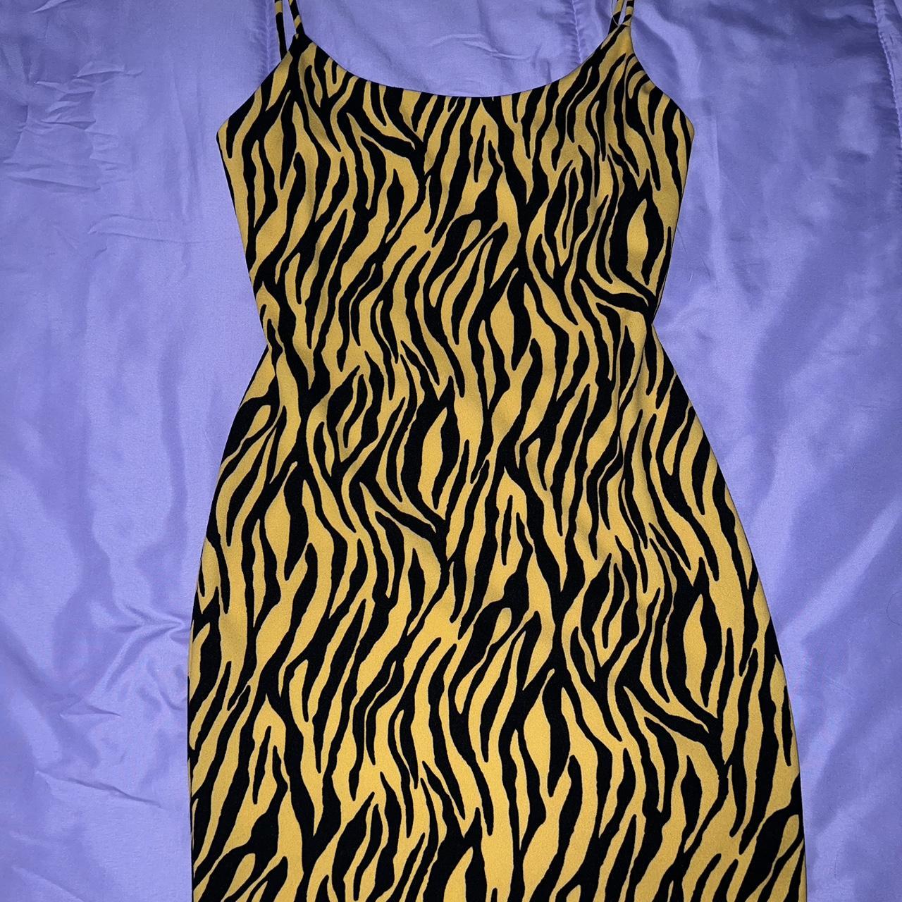 Yellow and black zebra hot sale dress