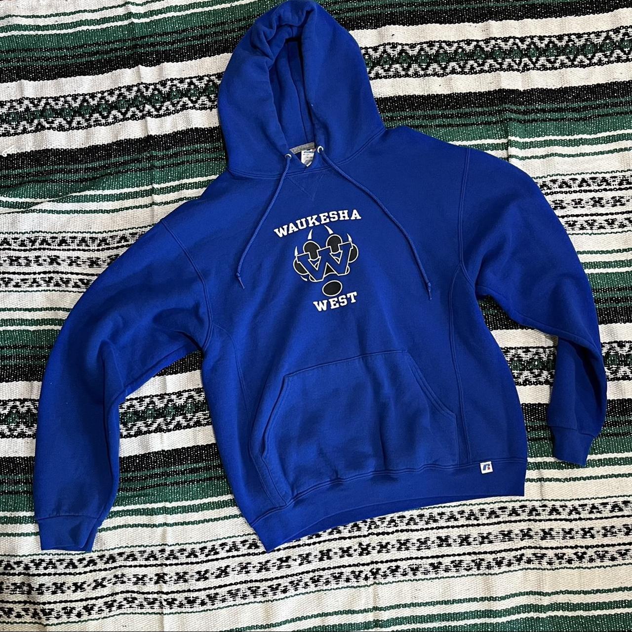 Blue Russell Athletic High School Hoodie FREE... - Depop