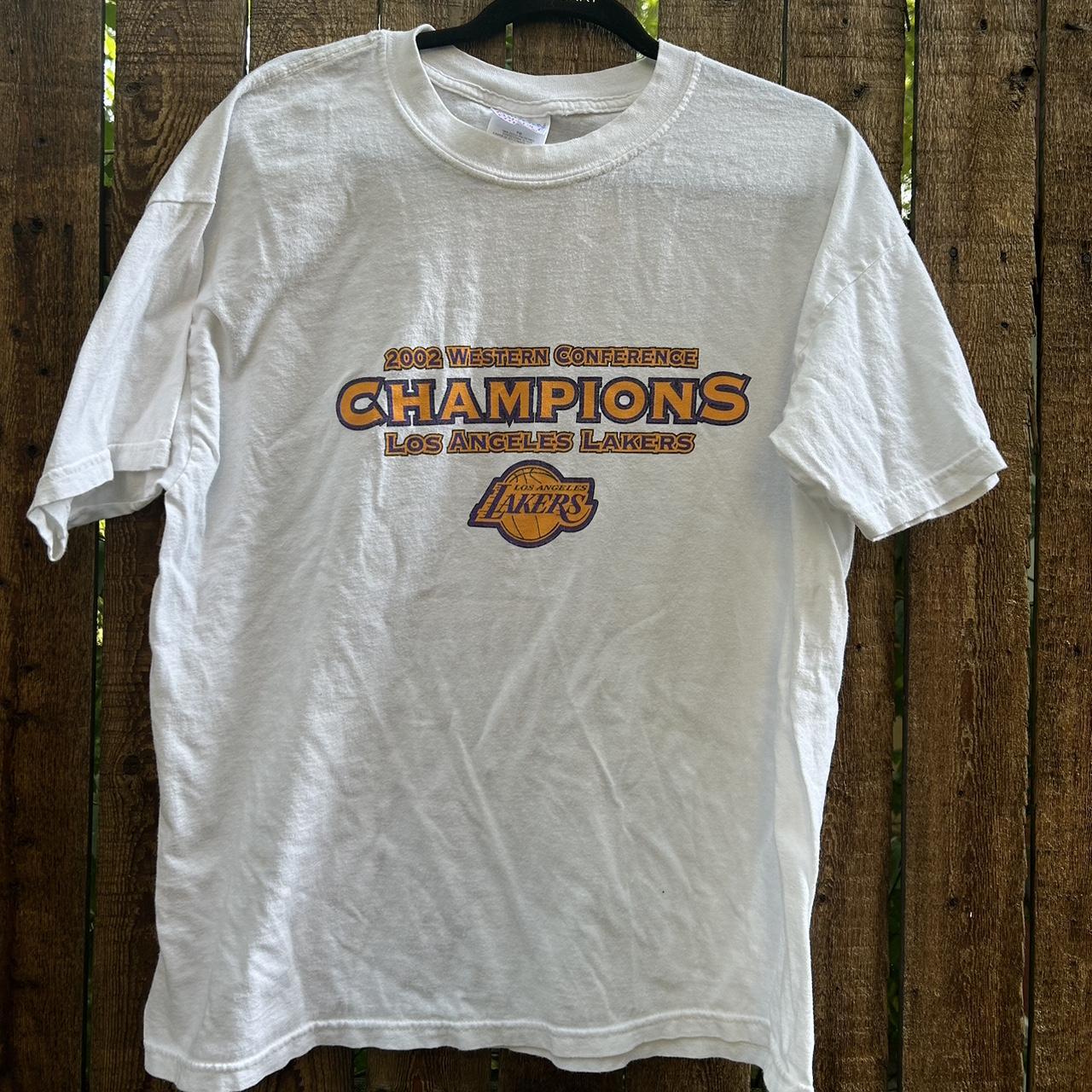 Vintage 2002 LA Lakers Championship Shirt 2002 Los - Depop