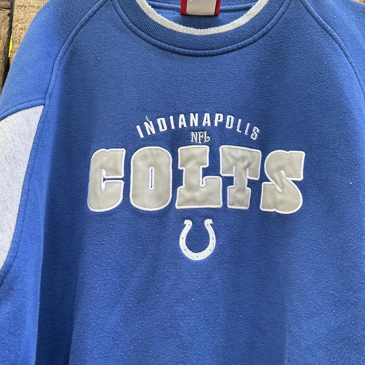 Vintage Indianapolis Colts sweatshirt, NFL blue graphic crewneck - AU Large