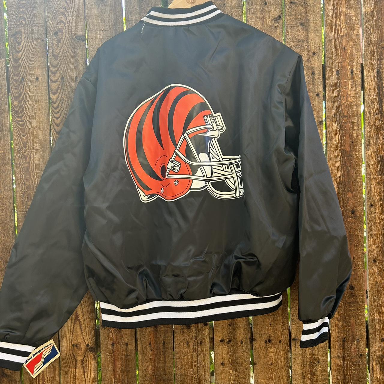 VTG Chalk Line Cincinnati Bengals Satin Jacket Black/orange 