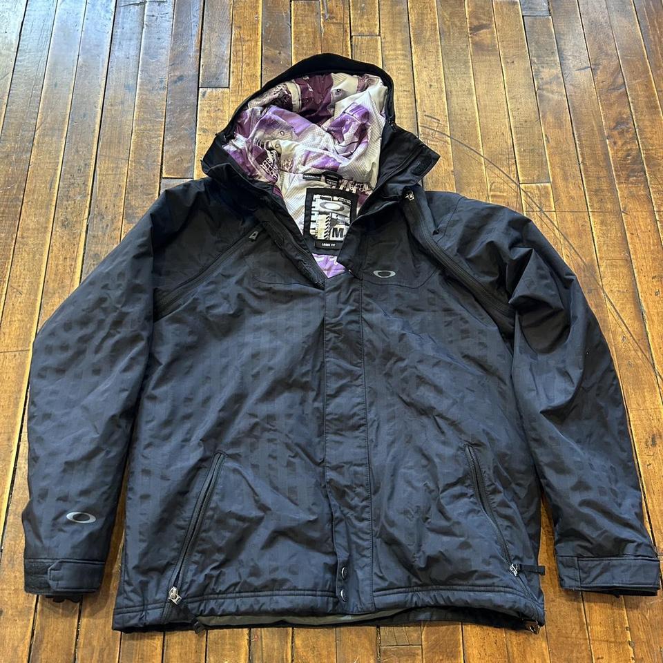 vtg y2k oakley zip up earth tone essential hoodie | Depop