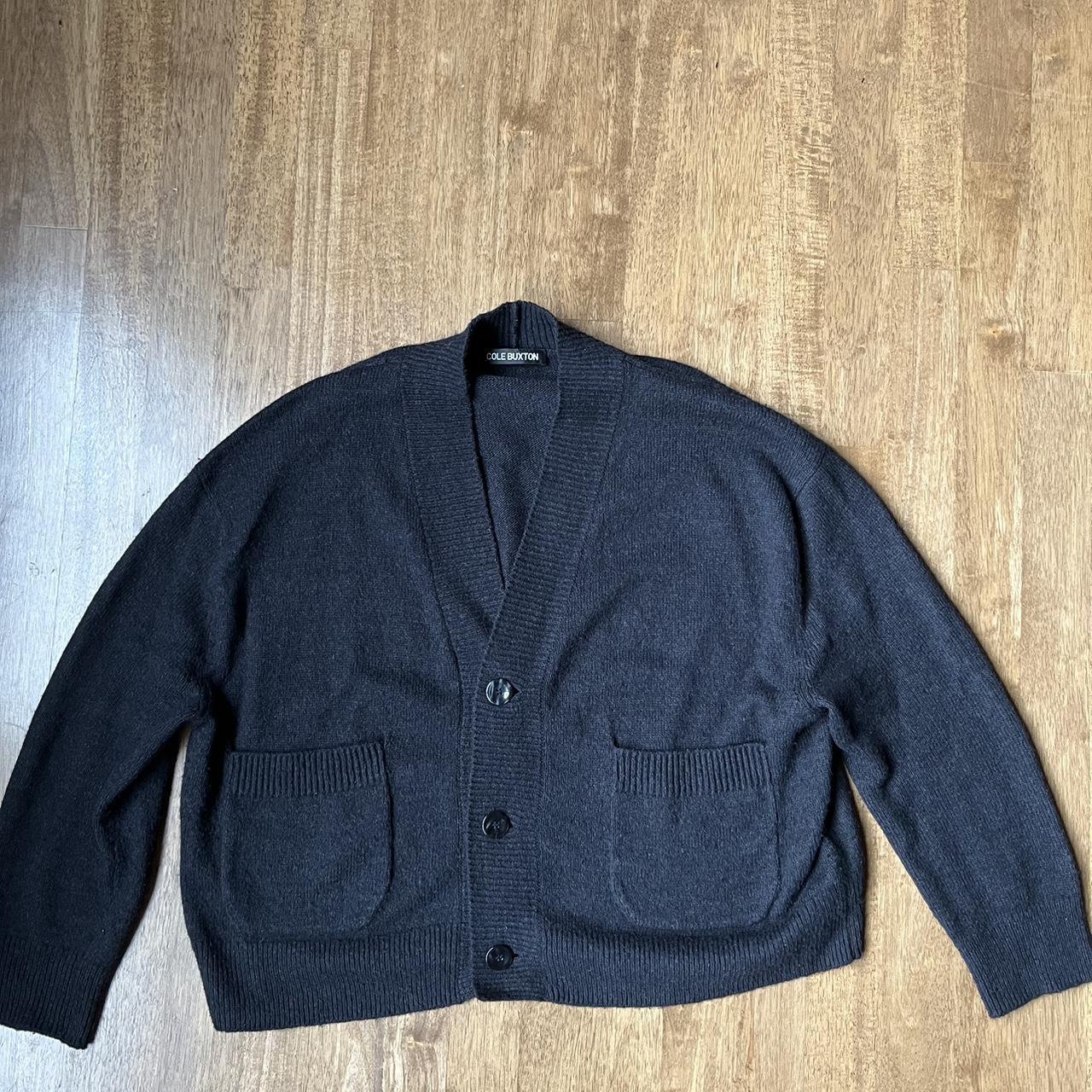 Cole Buxton Knit Cardigan. Black, size medium. Worn... - Depop