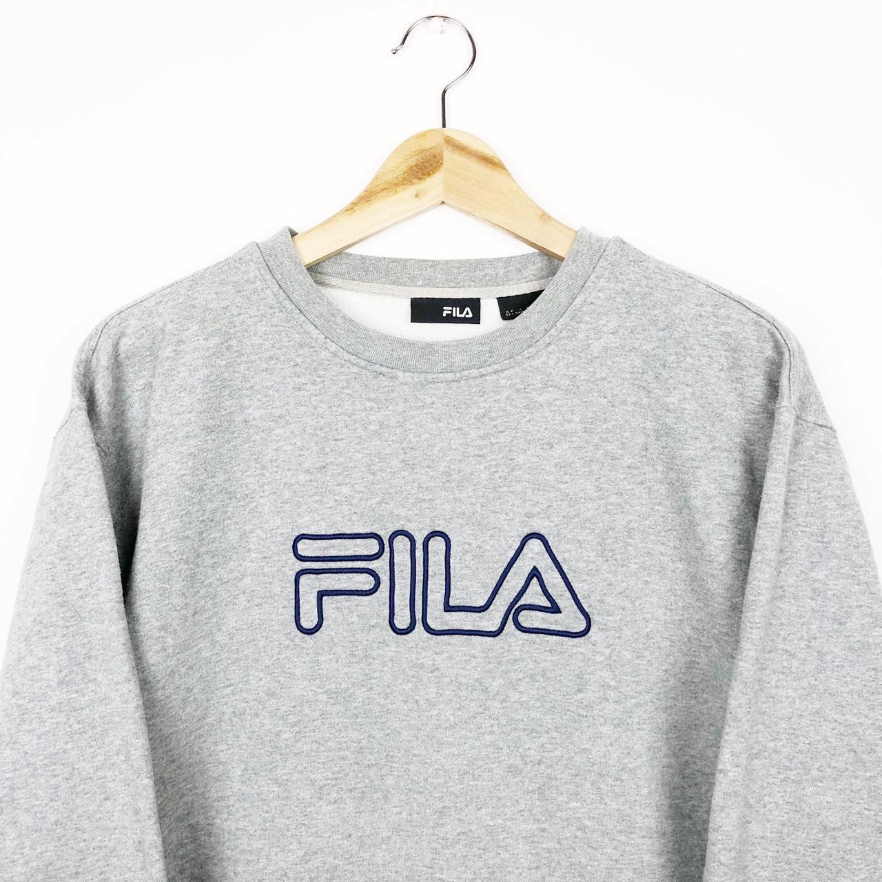 Fila sweatshirt Embroidered spellout logo. Great... - Depop