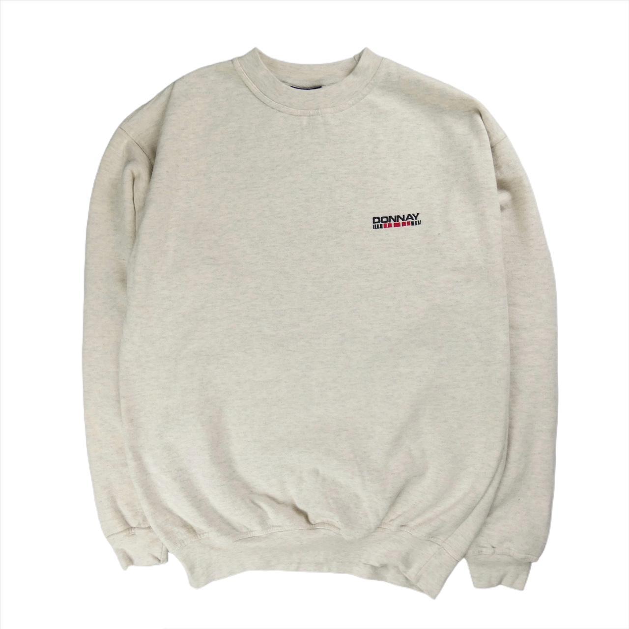 Donnay sweatshirt 90s. Crewneck. Light grey... - Depop