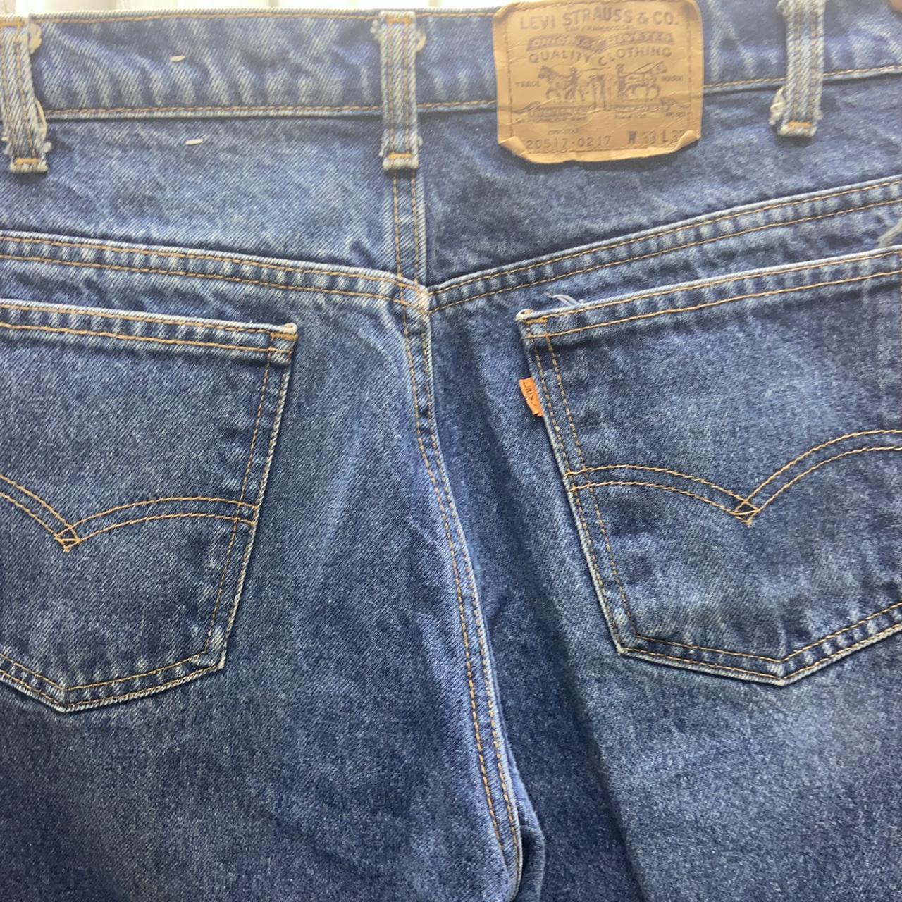 Levis 501 orange top tab