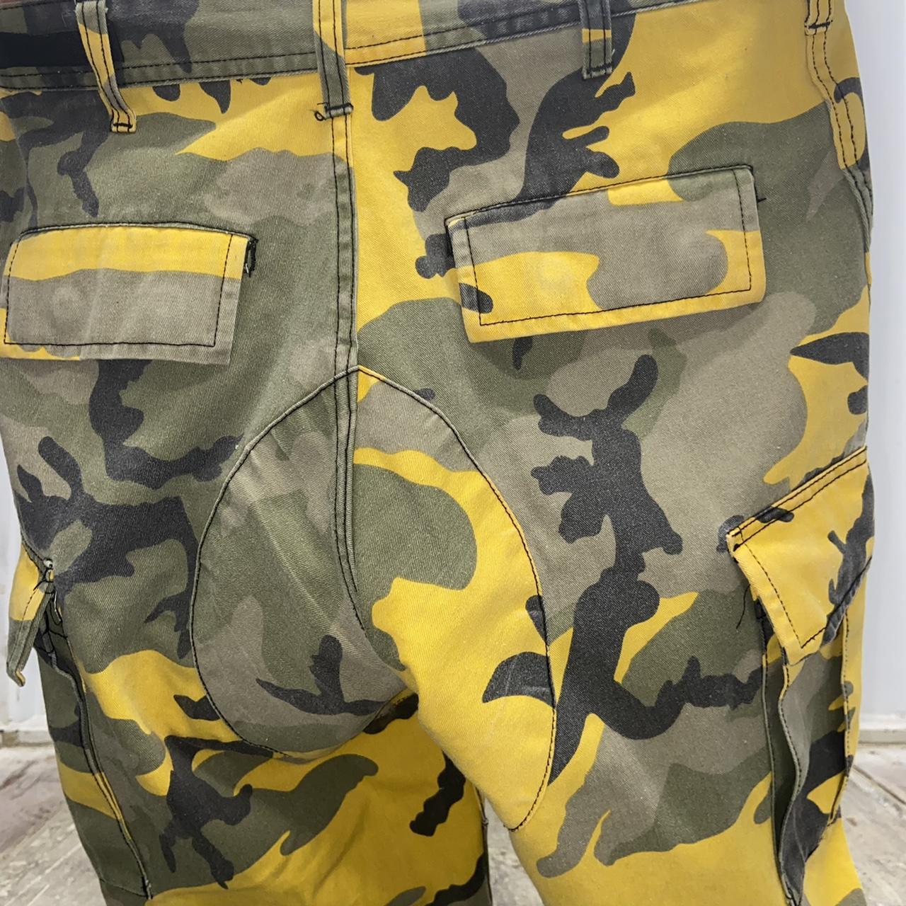 Men's Yellow and Black Trousers | Depop