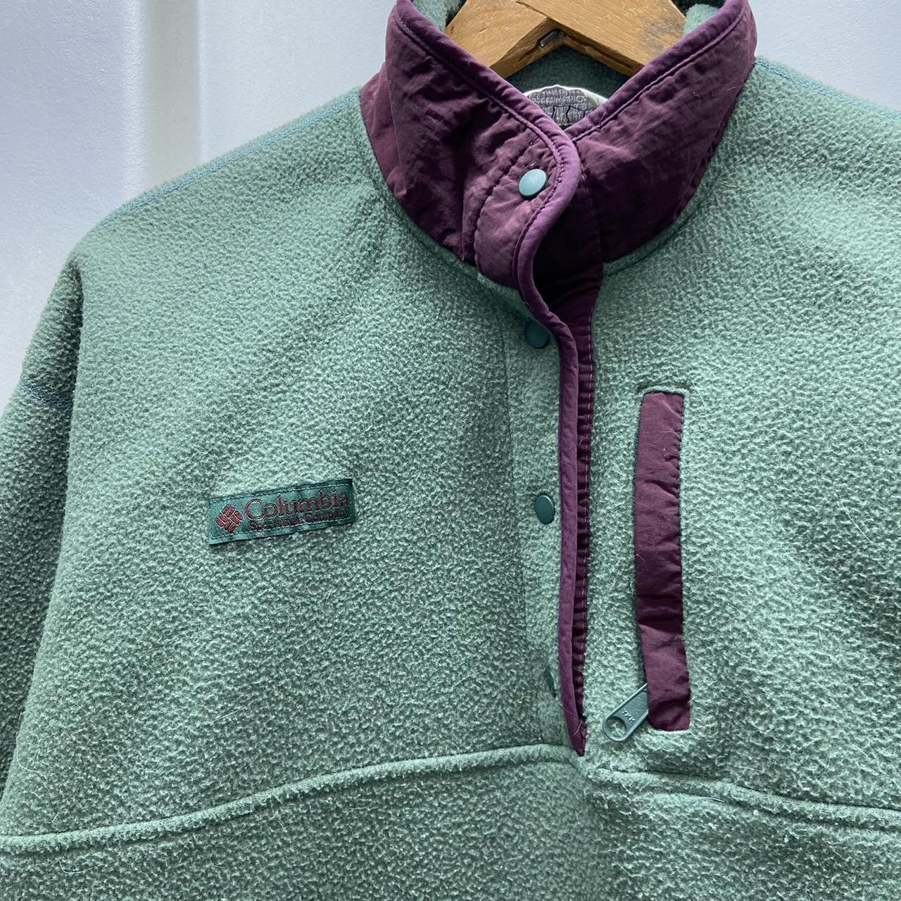 90s vintage green fleece Columbia womens jacket... - Depop