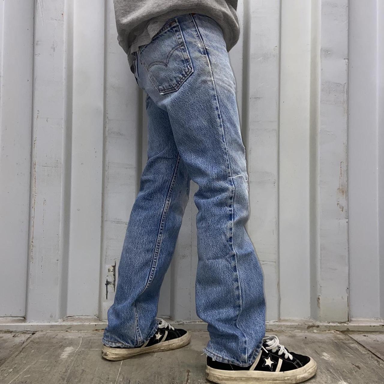 1999s 517 Levi’s bootcut repairs and distressed... - Depop