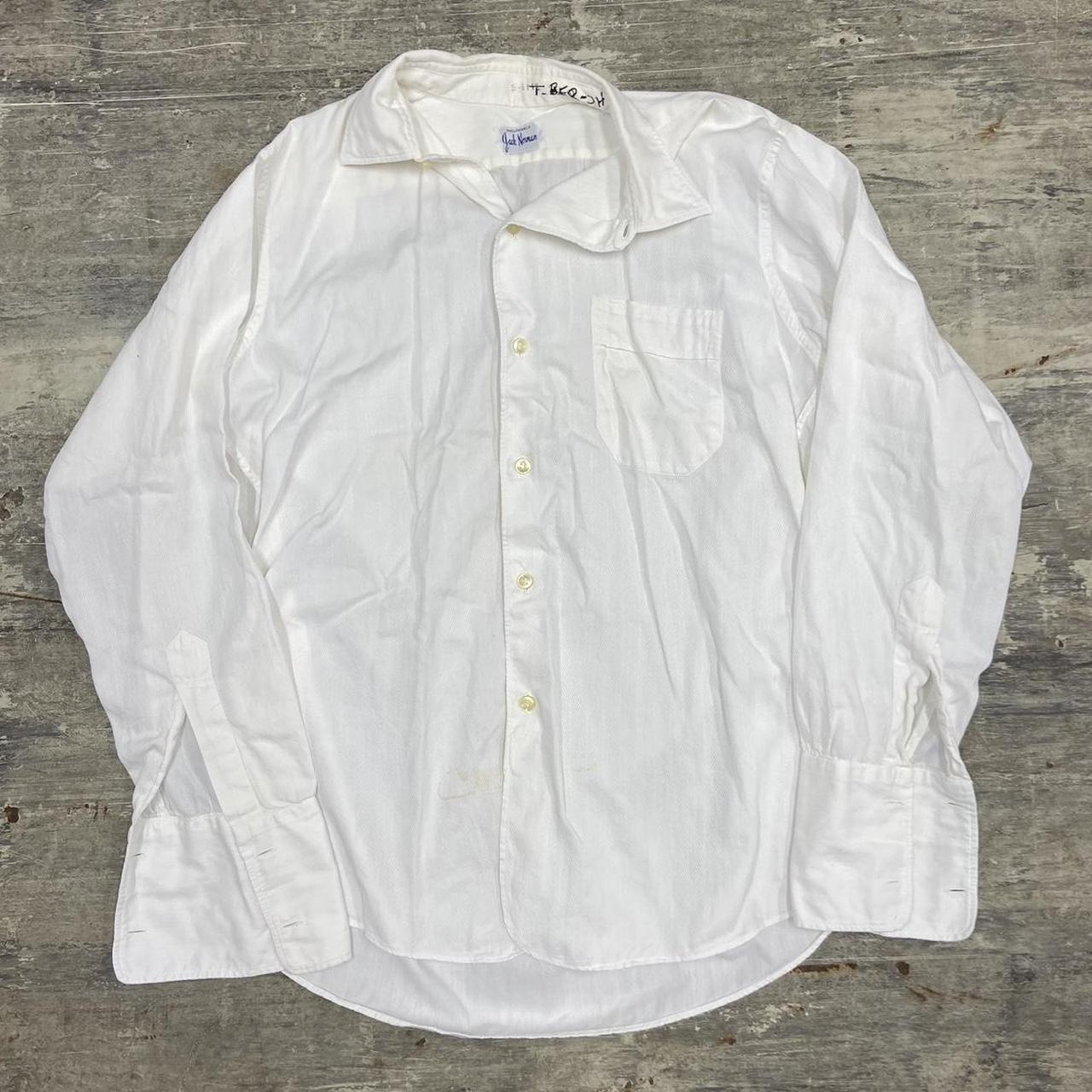 White true vintage button up shirt Good condition... - Depop
