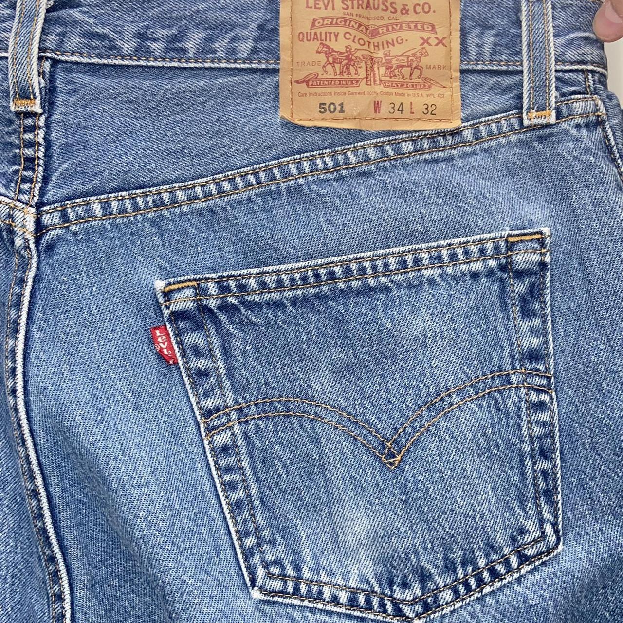 1992 Levi’s 501 straight leg jeans with patch good... - Depop