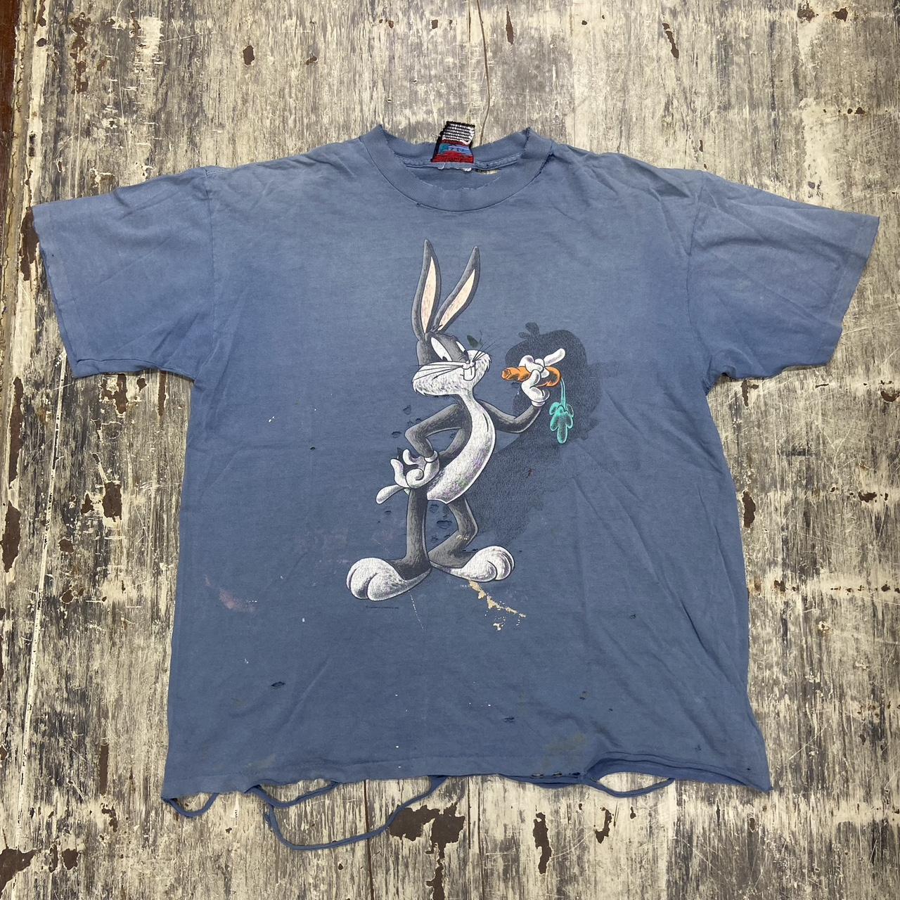 Looney tunes 90s bugs bunny thrashed shirt, Good...