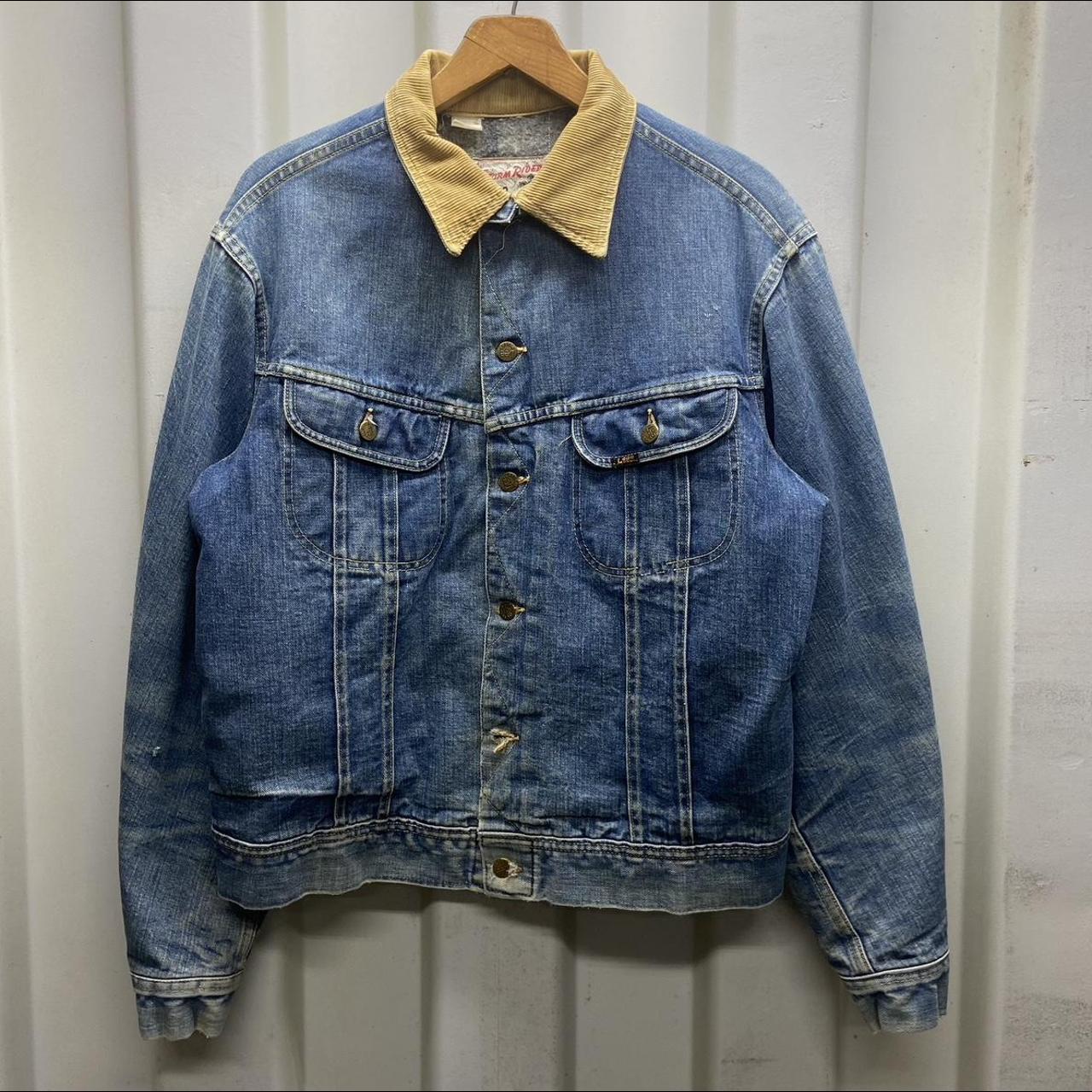 1970s lee denim stormrider blanket lined jacket... - Depop