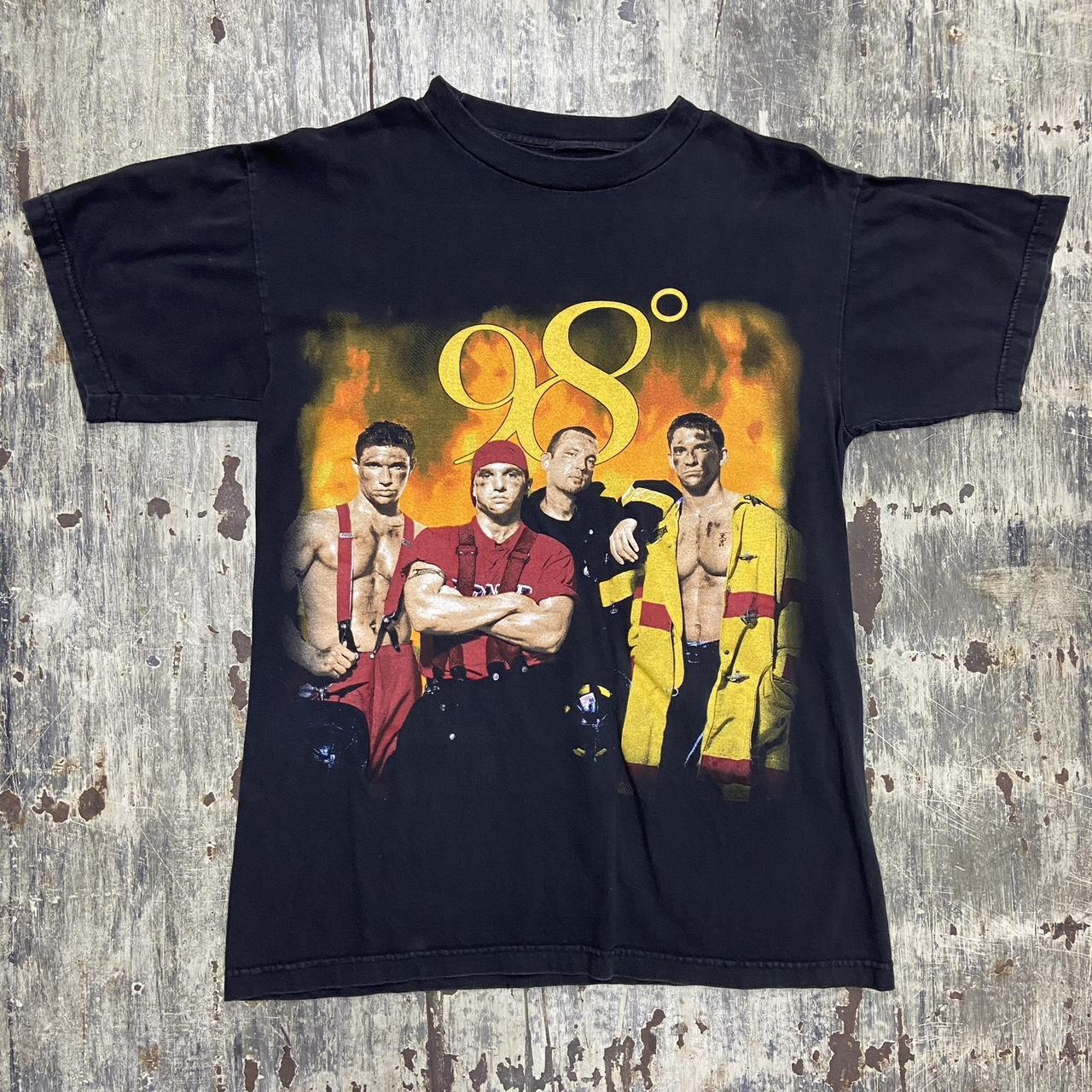 98 degrees band tour heating up tee, Good condition
