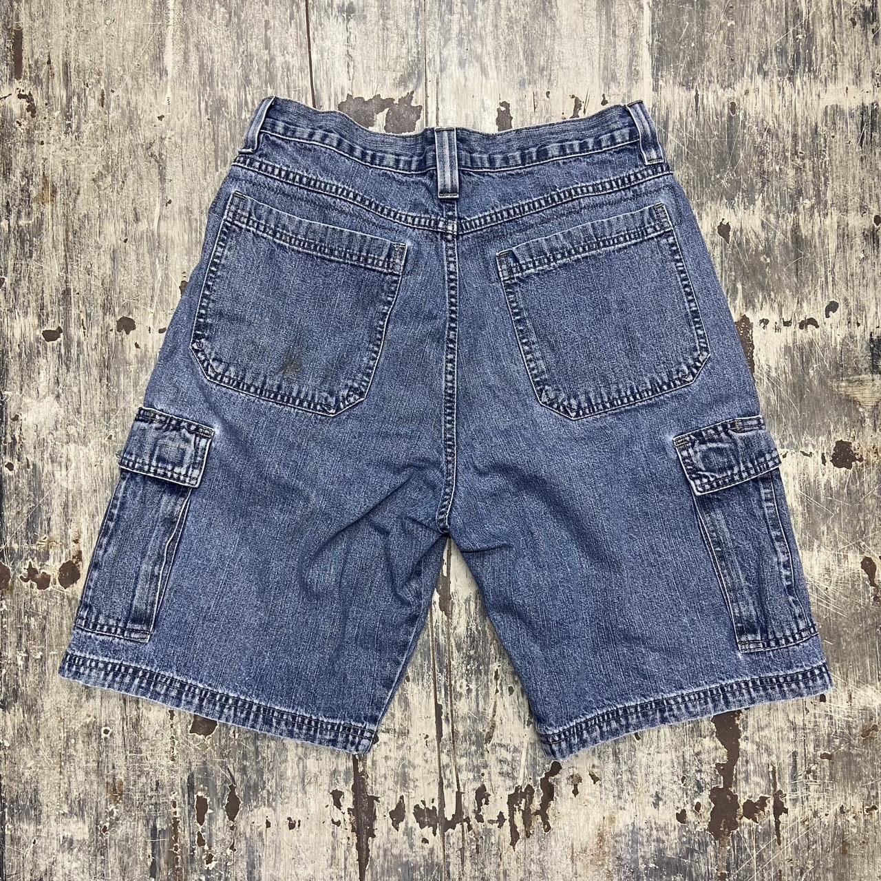 2000s wrangler denim cargo shorts good condition... - Depop