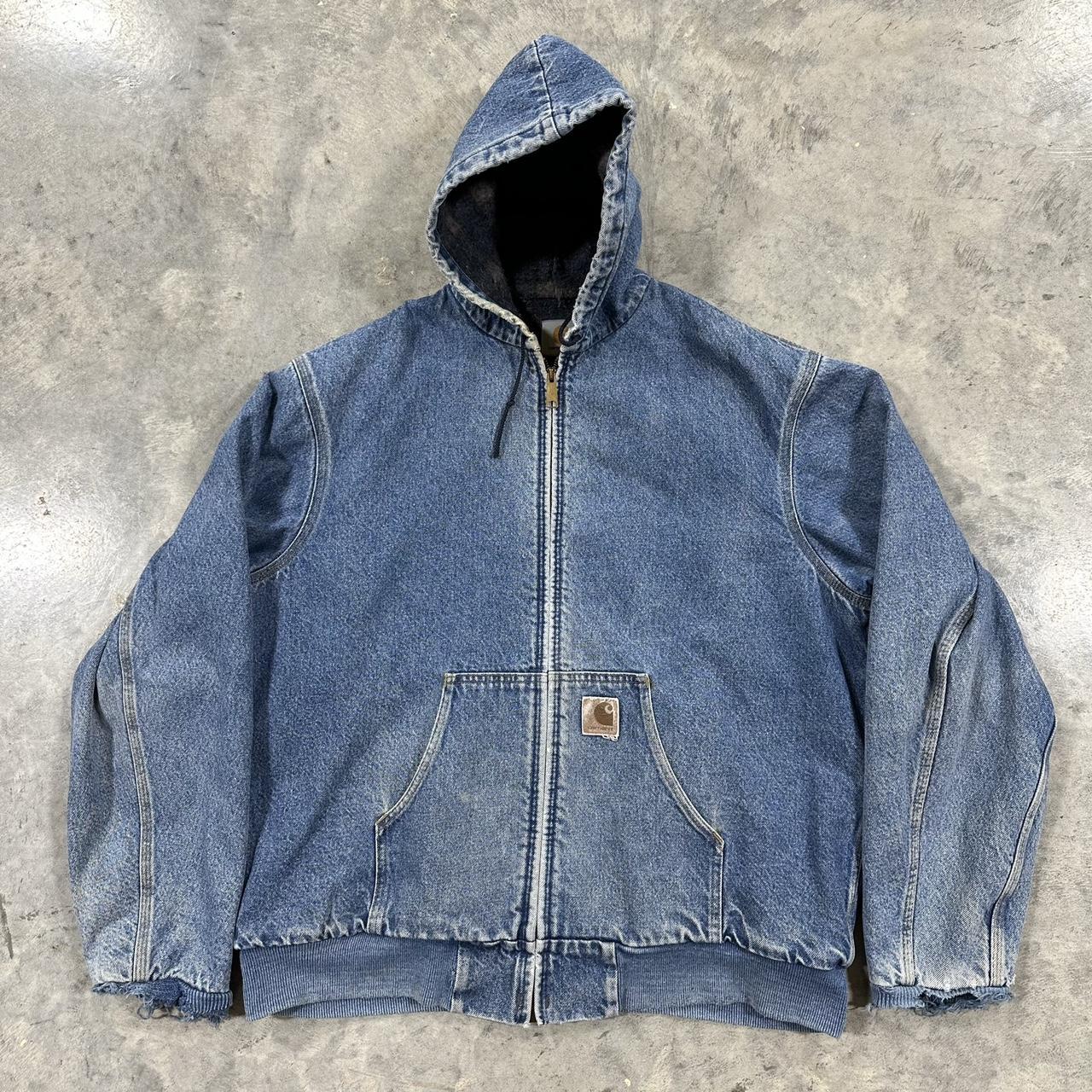 Denim Carhartt 1980s Zip Up Work Jacket Asap Rocky - Depop