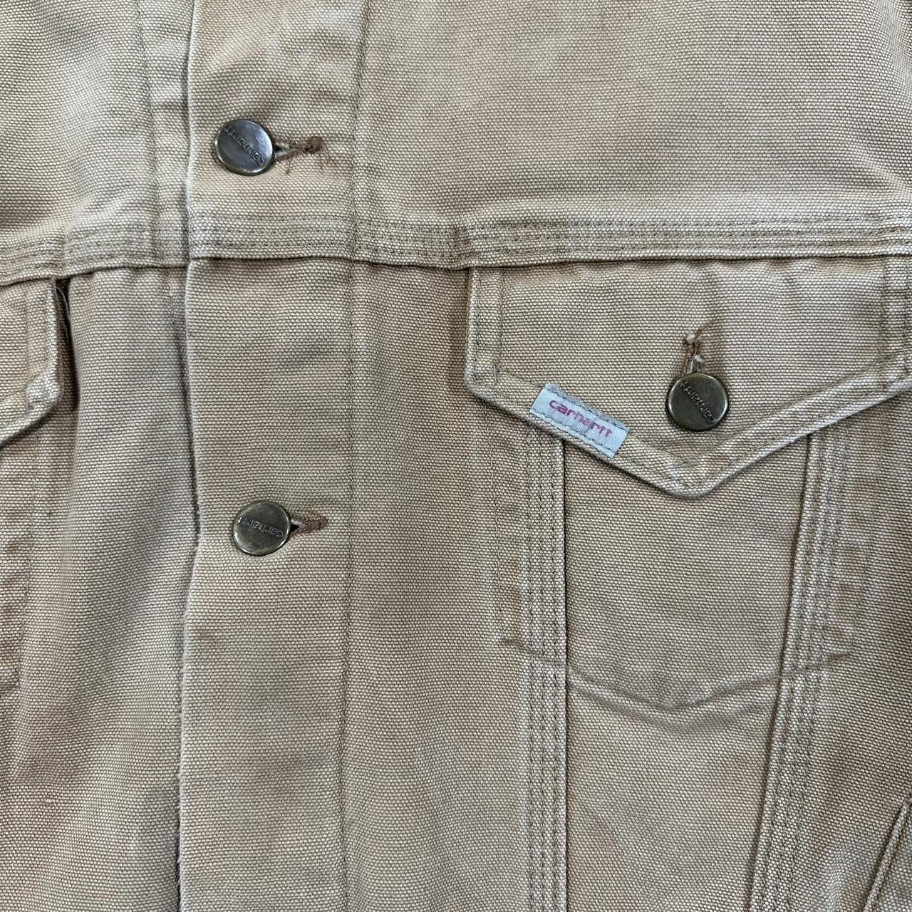 Vintage 1970s carhartt trucker jacket canvas true... - Depop