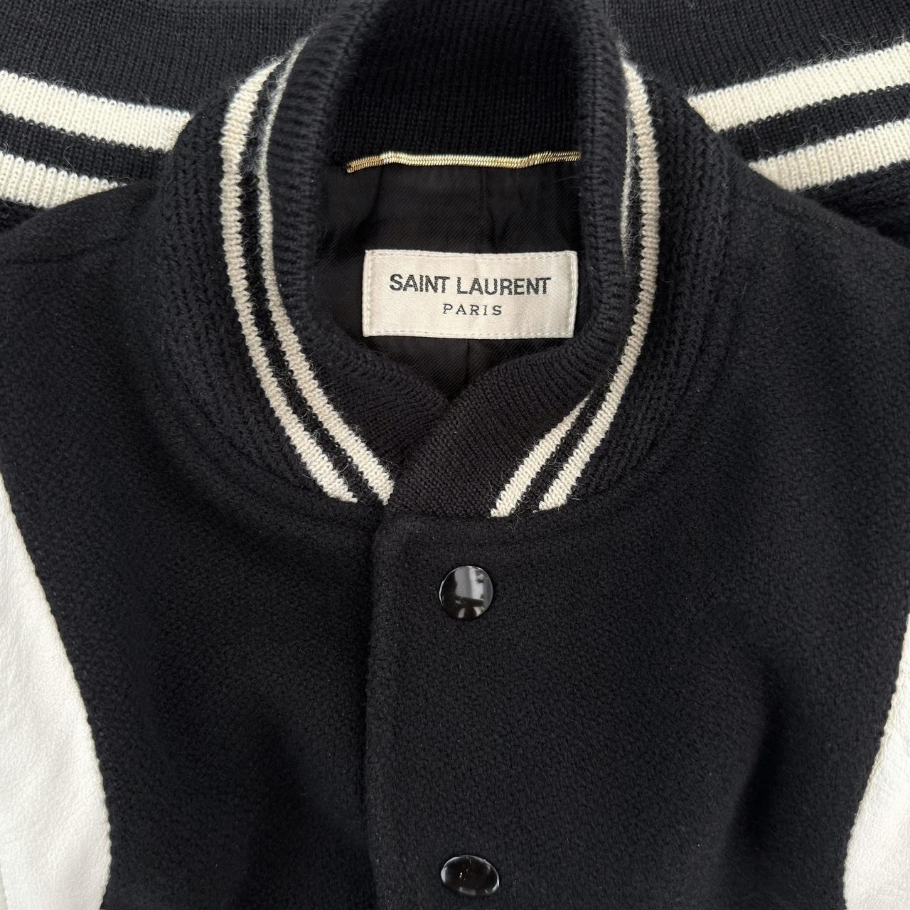 Saint Laurent Paris Teddy Varsity Jacket TAGGED • | Depop