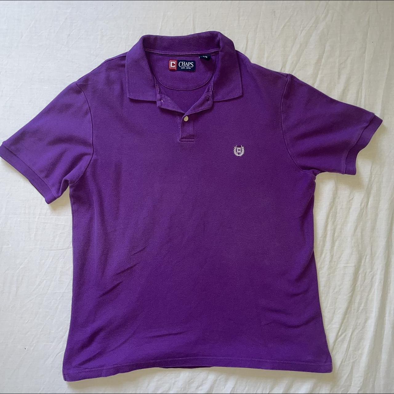 Purple chaps polo shirt, super nice just a bit big... - Depop