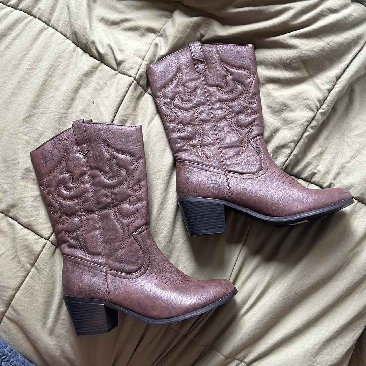 Reclaimed Vintage Women's Brown Boots | Depop