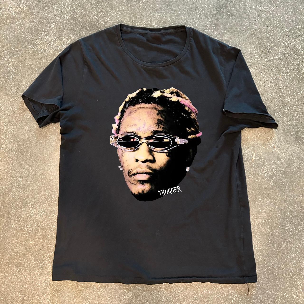 Young Thug Tee Free Thug printed on black bella... - Depop